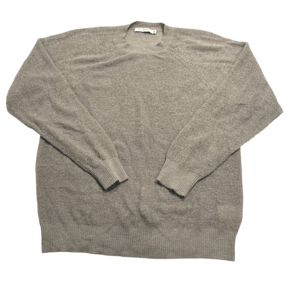 Bec & Bridge Ribbed Knit Crewneck Sweater in Ash